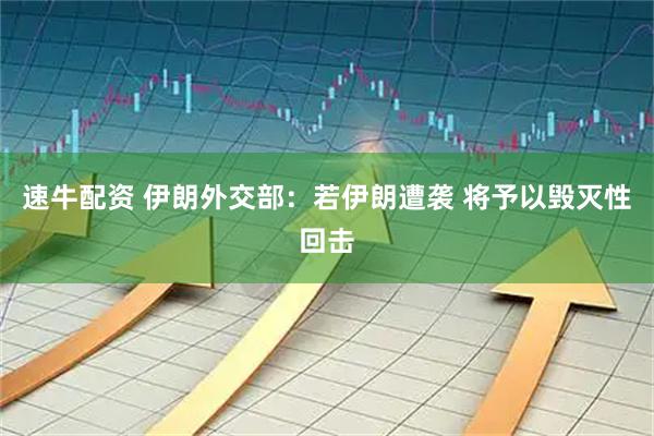 速牛配资 伊朗外交部：若伊朗遭袭 将予以毁灭性回击